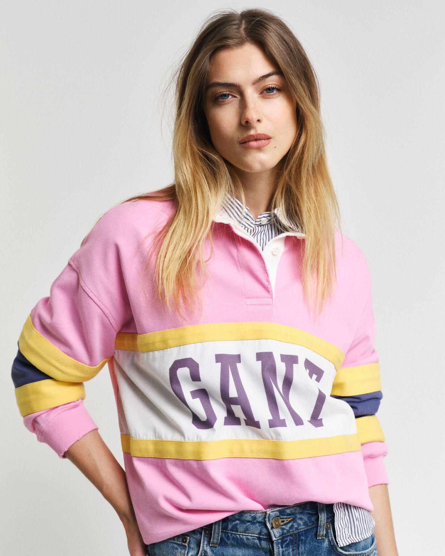 Rugger met kleurblokken