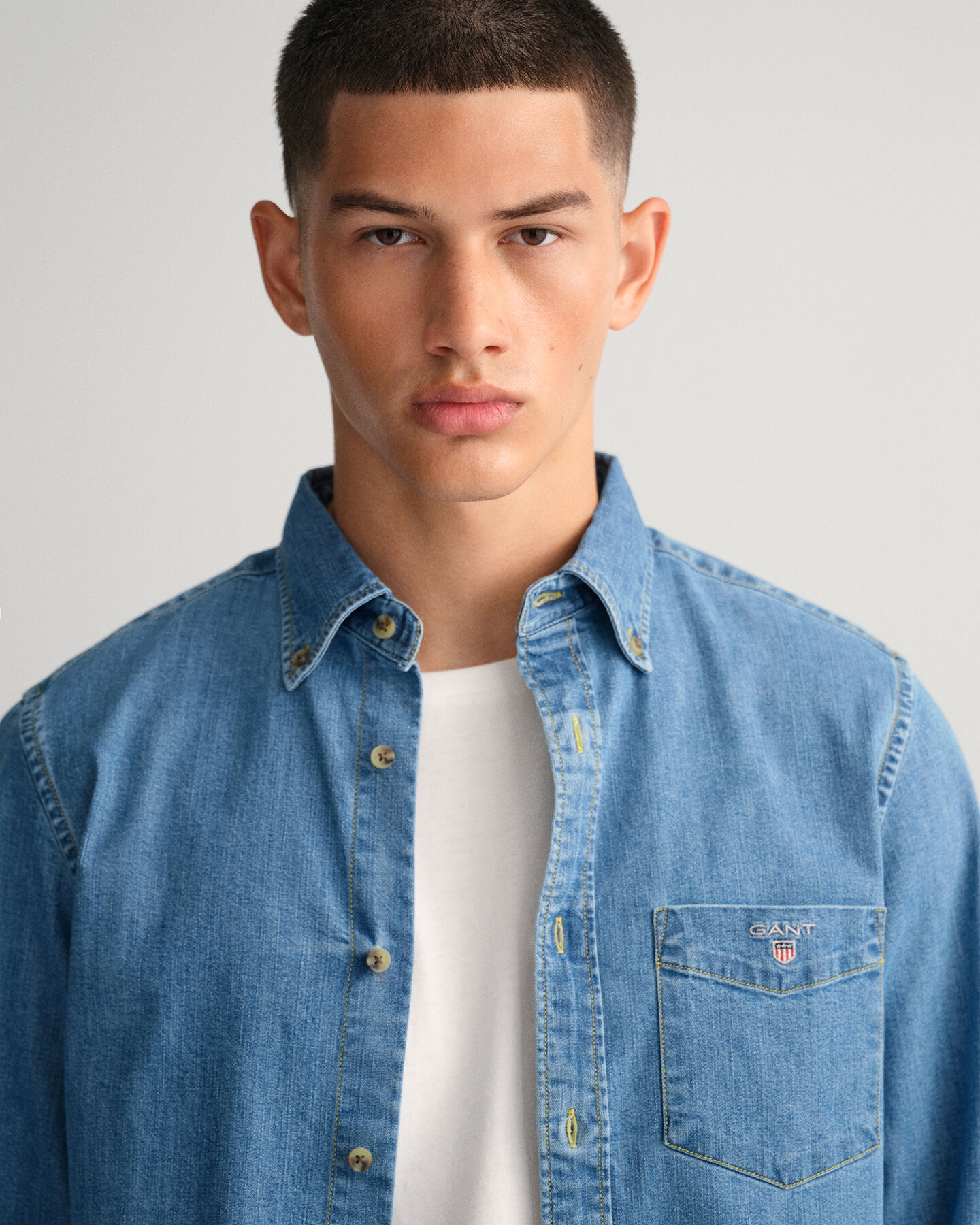 Slim Fit denim overhemd