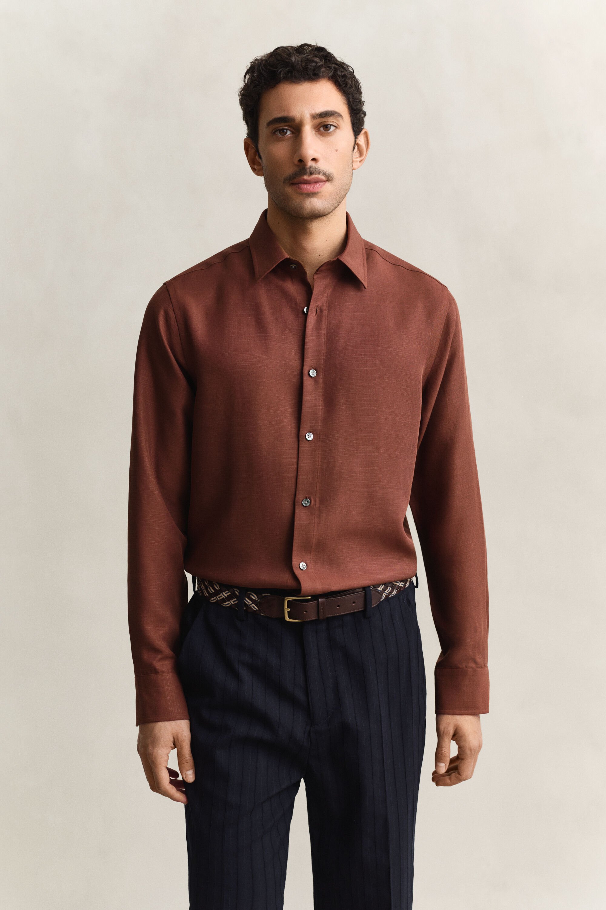 Overoverhemd van lyocell