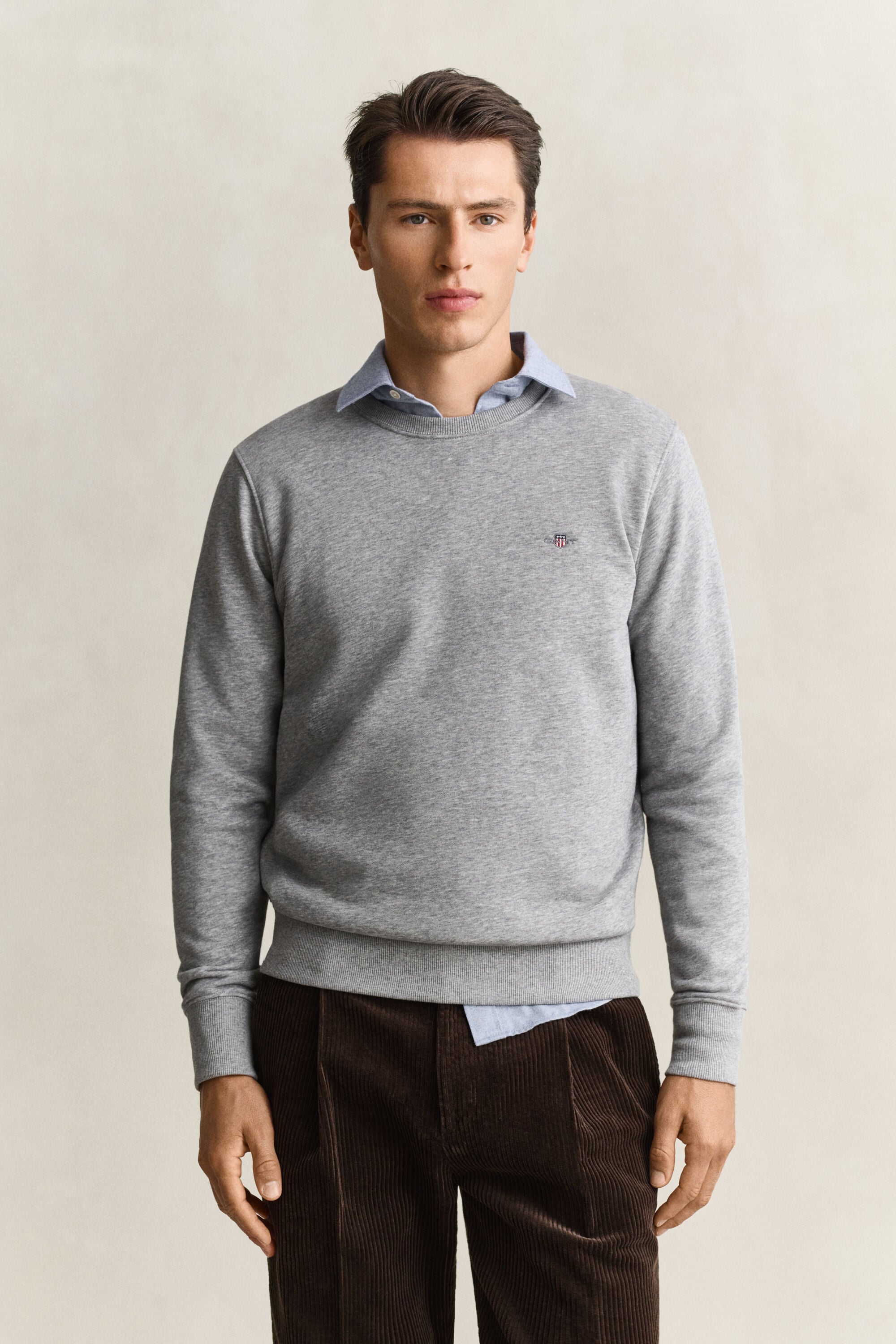 Shield sweatshirt met ronde hals