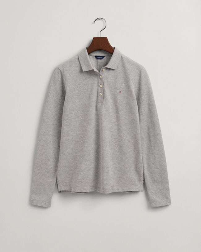 Original piqu&eacute; poloshirt met lange mouwen