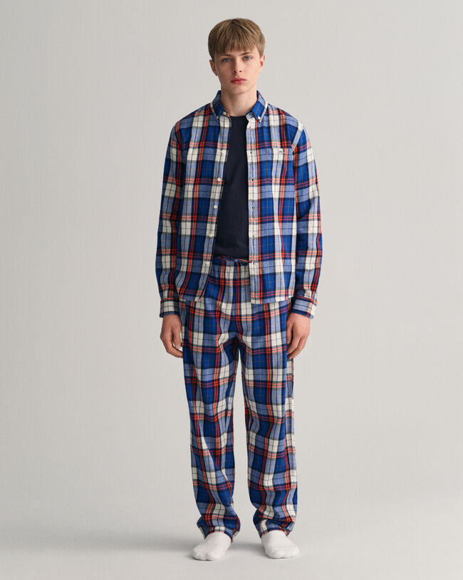 Teens pyjamabroek met veelkleurig ruitje