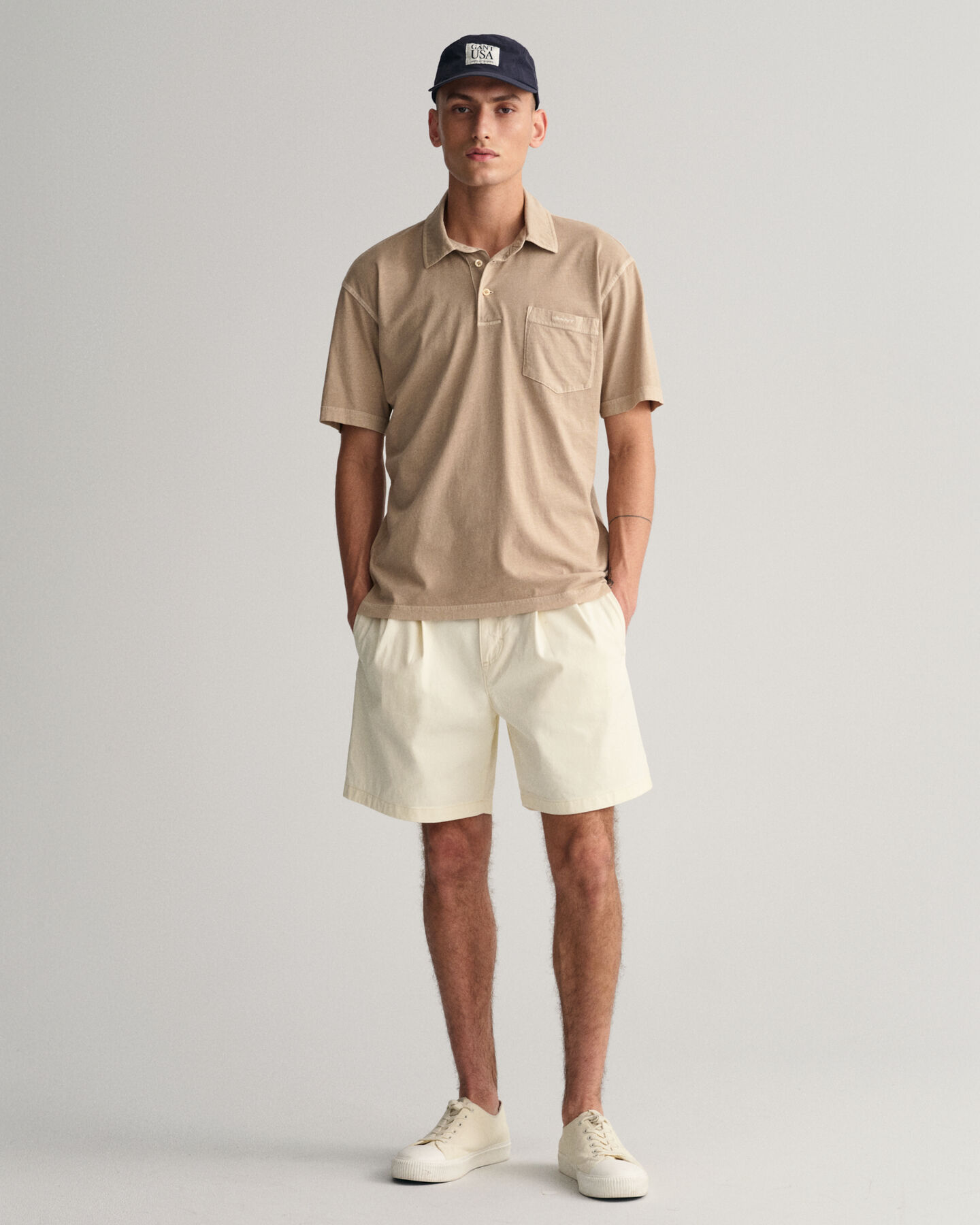 Sunfaded jersey poloshirt