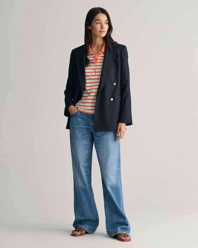 Shield piqu&eacute; poloshirt met strepen