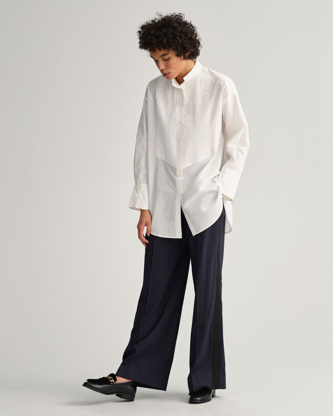 Oversized blouse met fijne figuurnaden