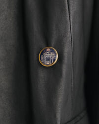 Regular Fit leren blazer