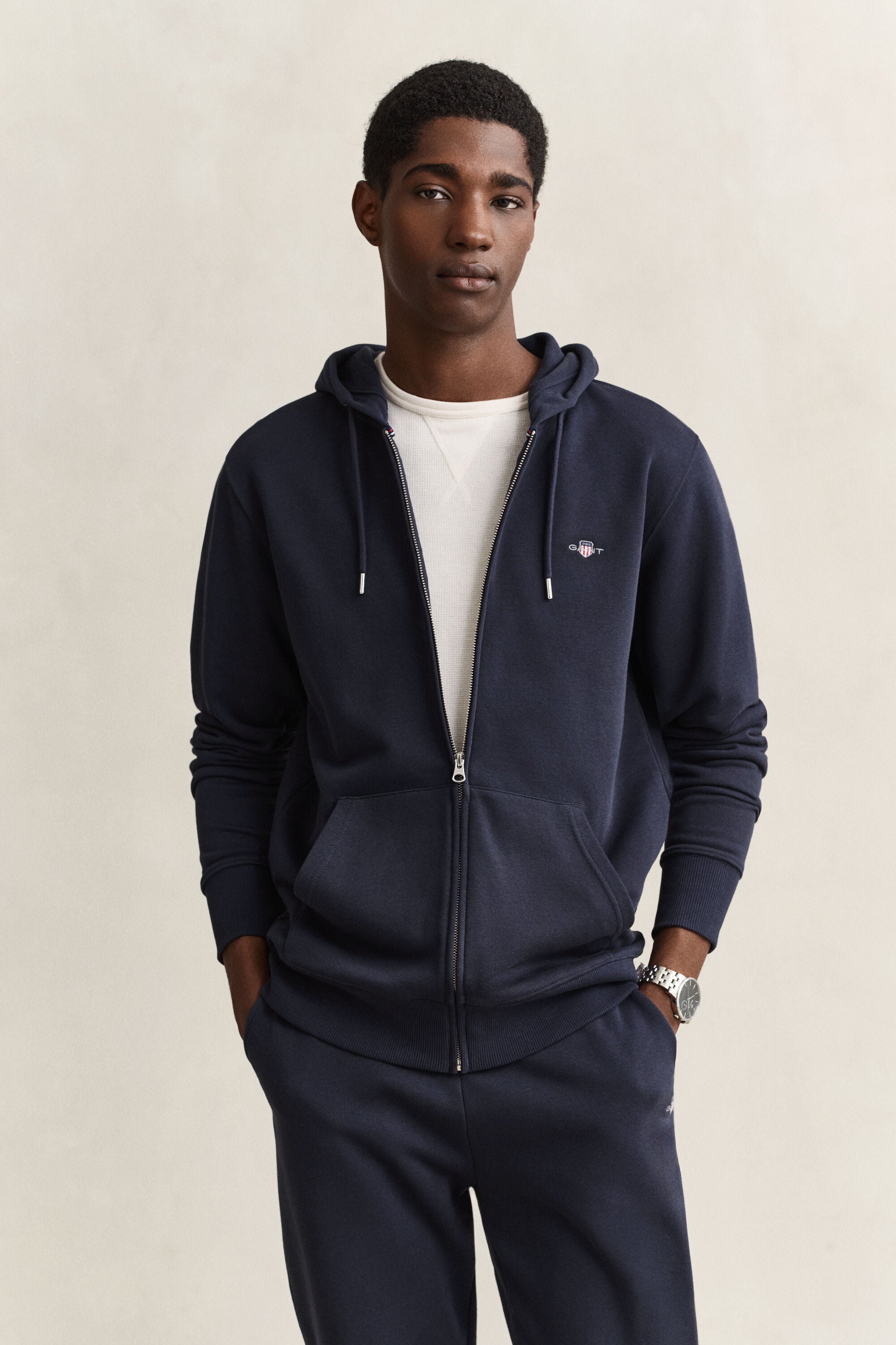 Shield hoodie met ritssluiting