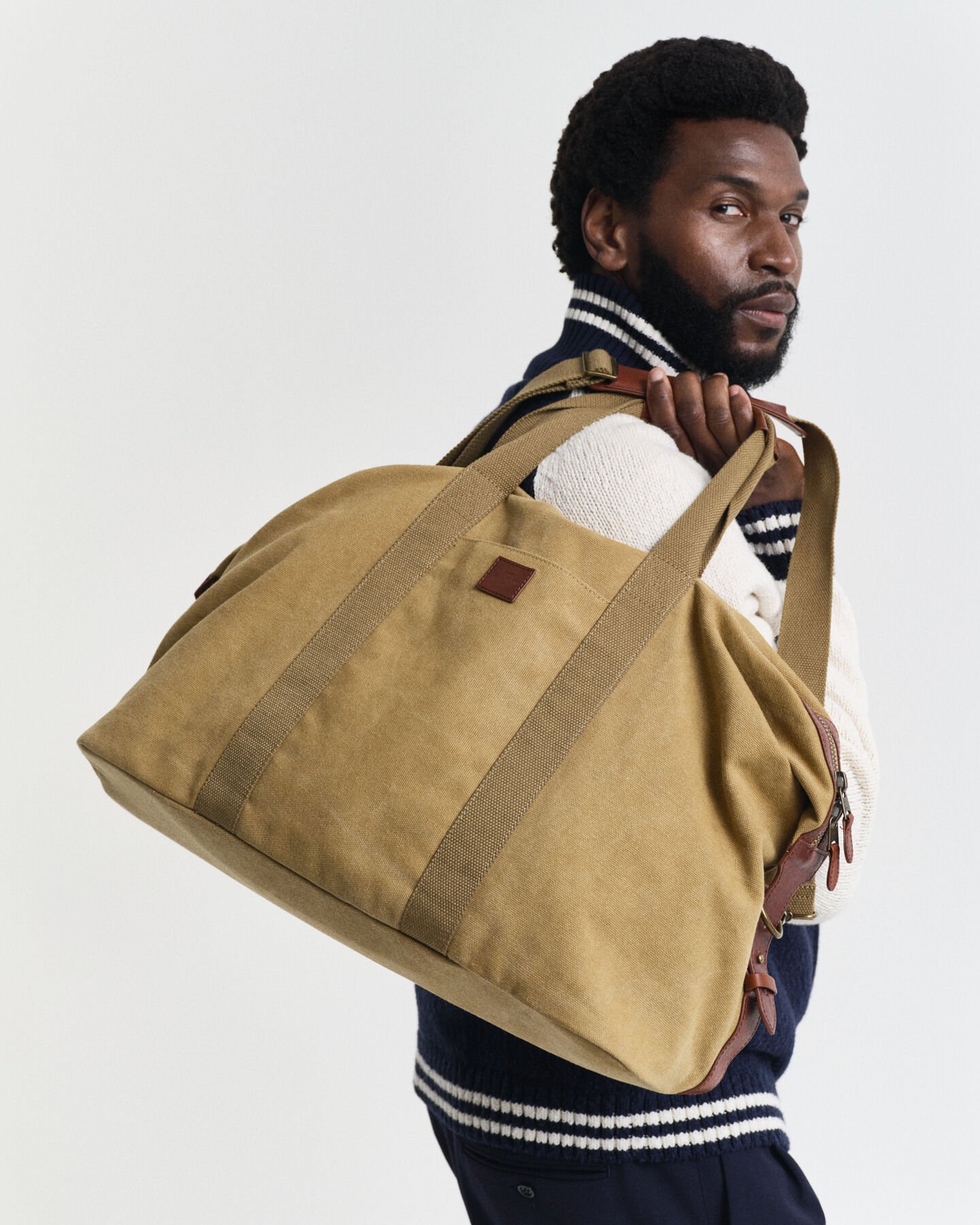 Duffeltas van gewassen canvas