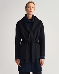 Met de hand gestikte blazer met ceintuur