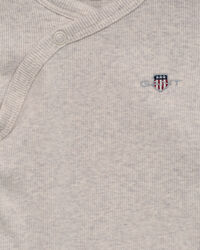 Baby Shield geribde overslagromper