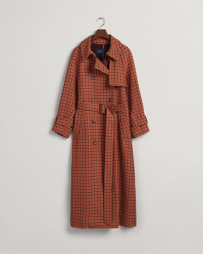 Geruite trenchcoat