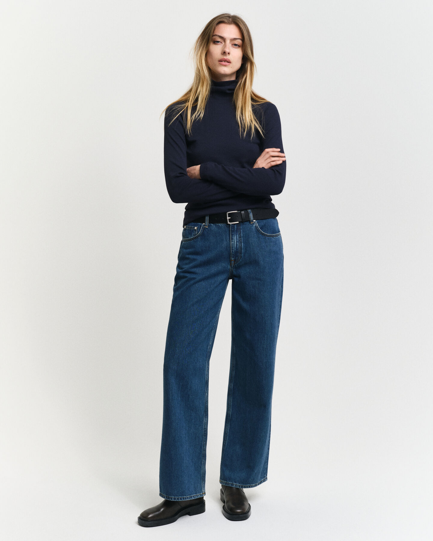 Coltrui met rib en lange mouwen