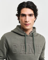 Hoodie met gebosseleerd logo