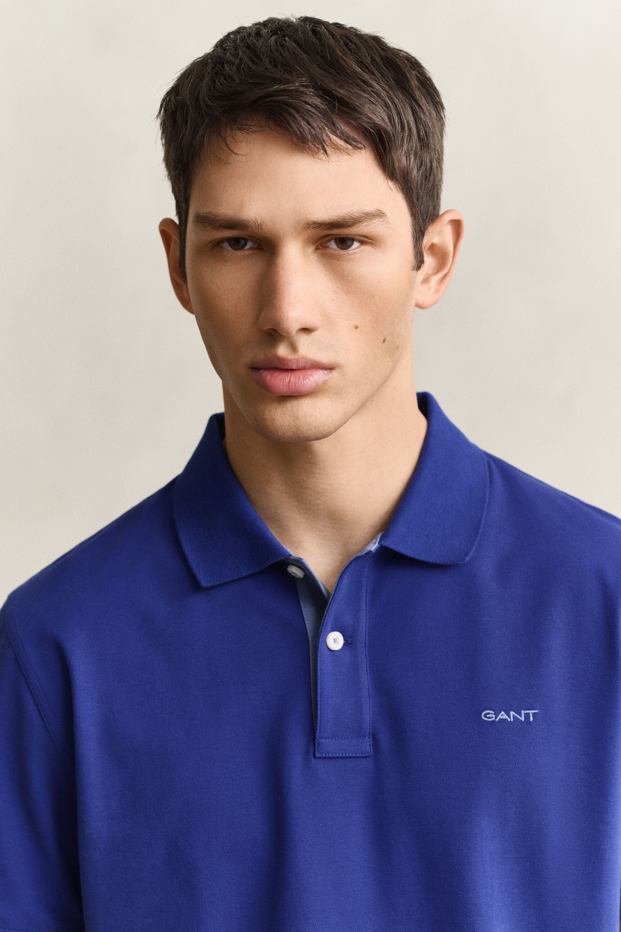 Piqué poloshirt met contrasterend detail