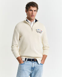 Nautical Flag sweater met korte rits