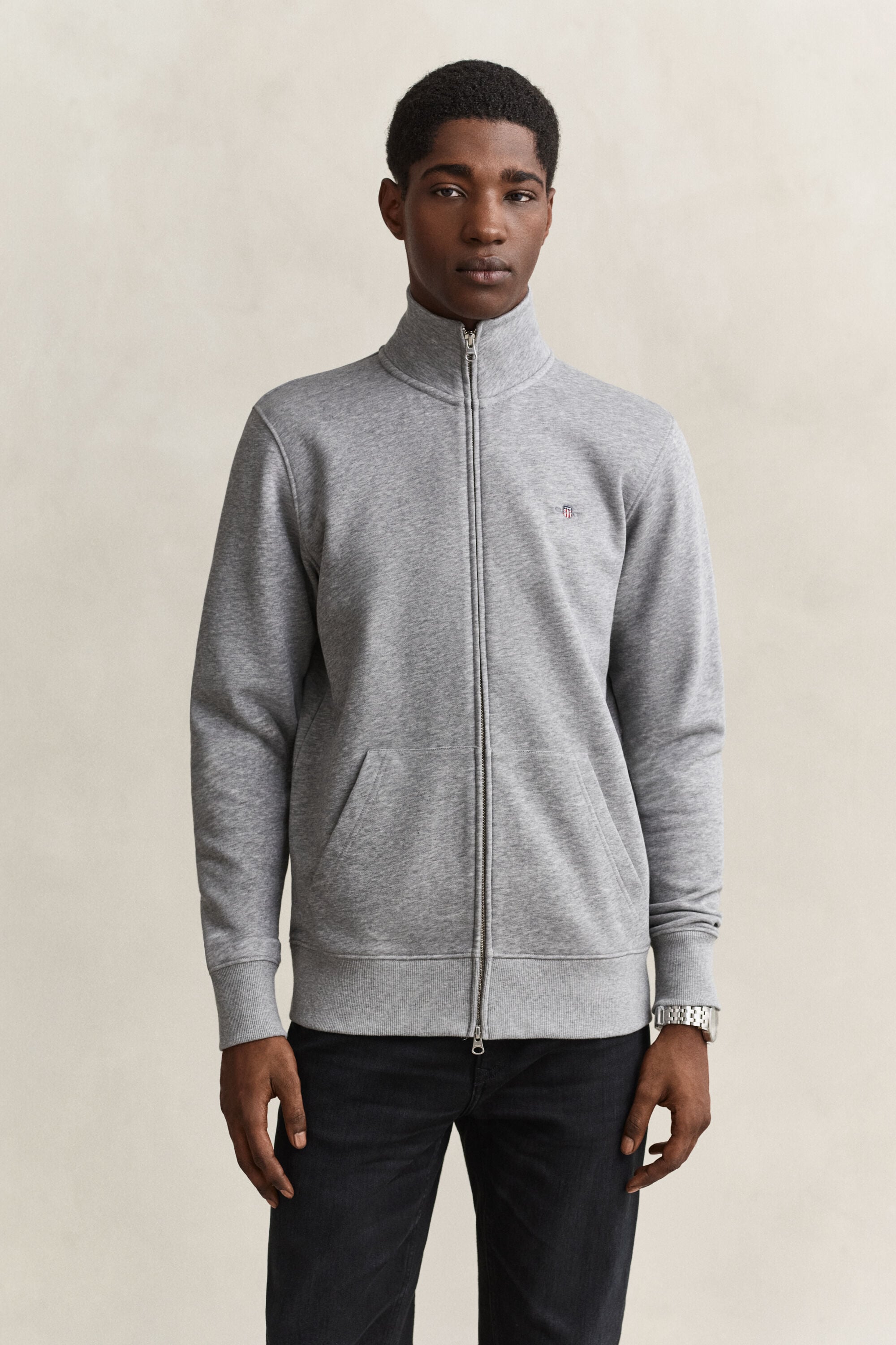 Shield sweatshirt met ritssluiting