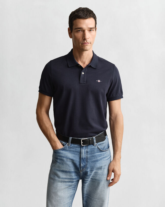 Regular Fit Shield piqué poloshirt