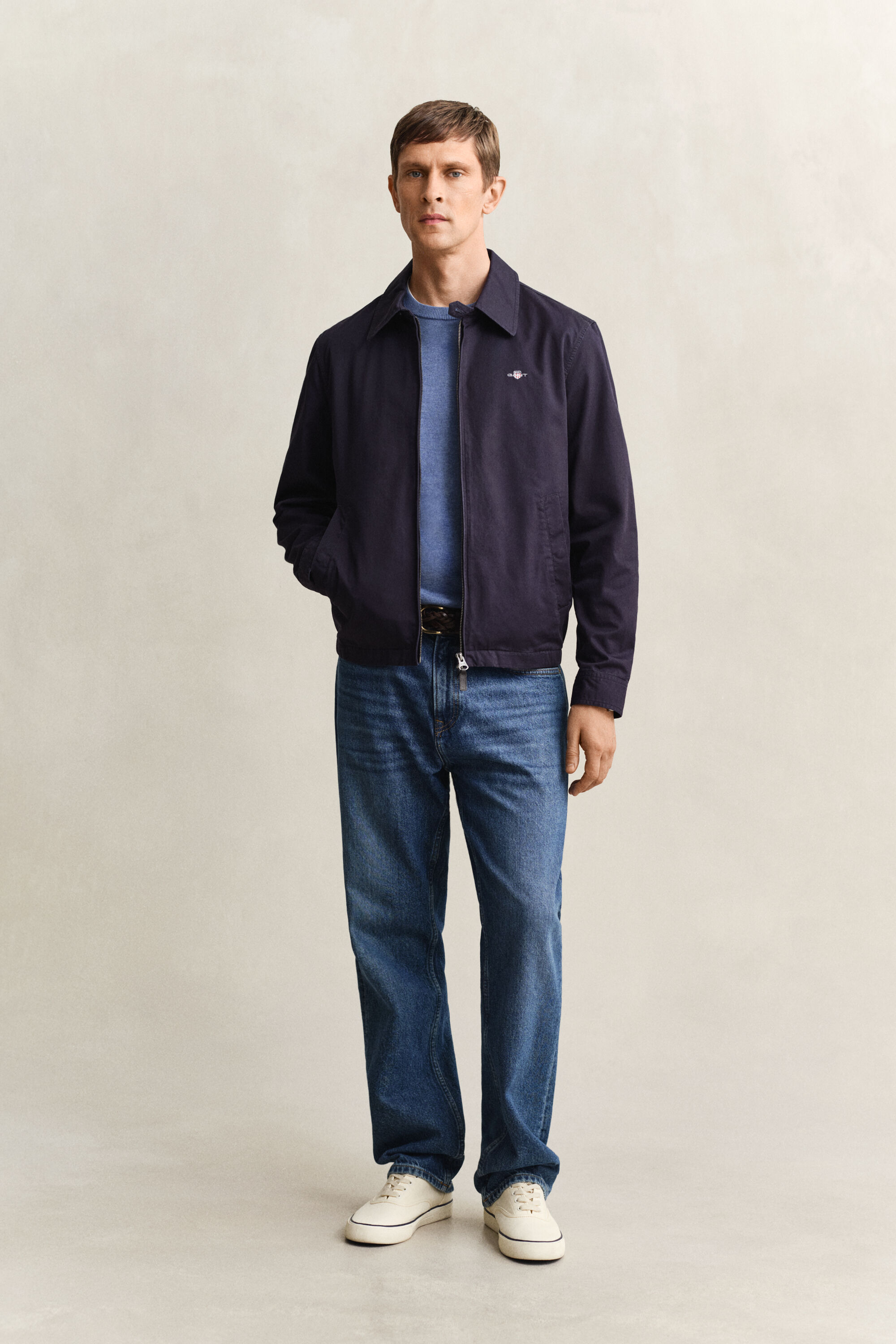 Katoenen trui met ronde hals