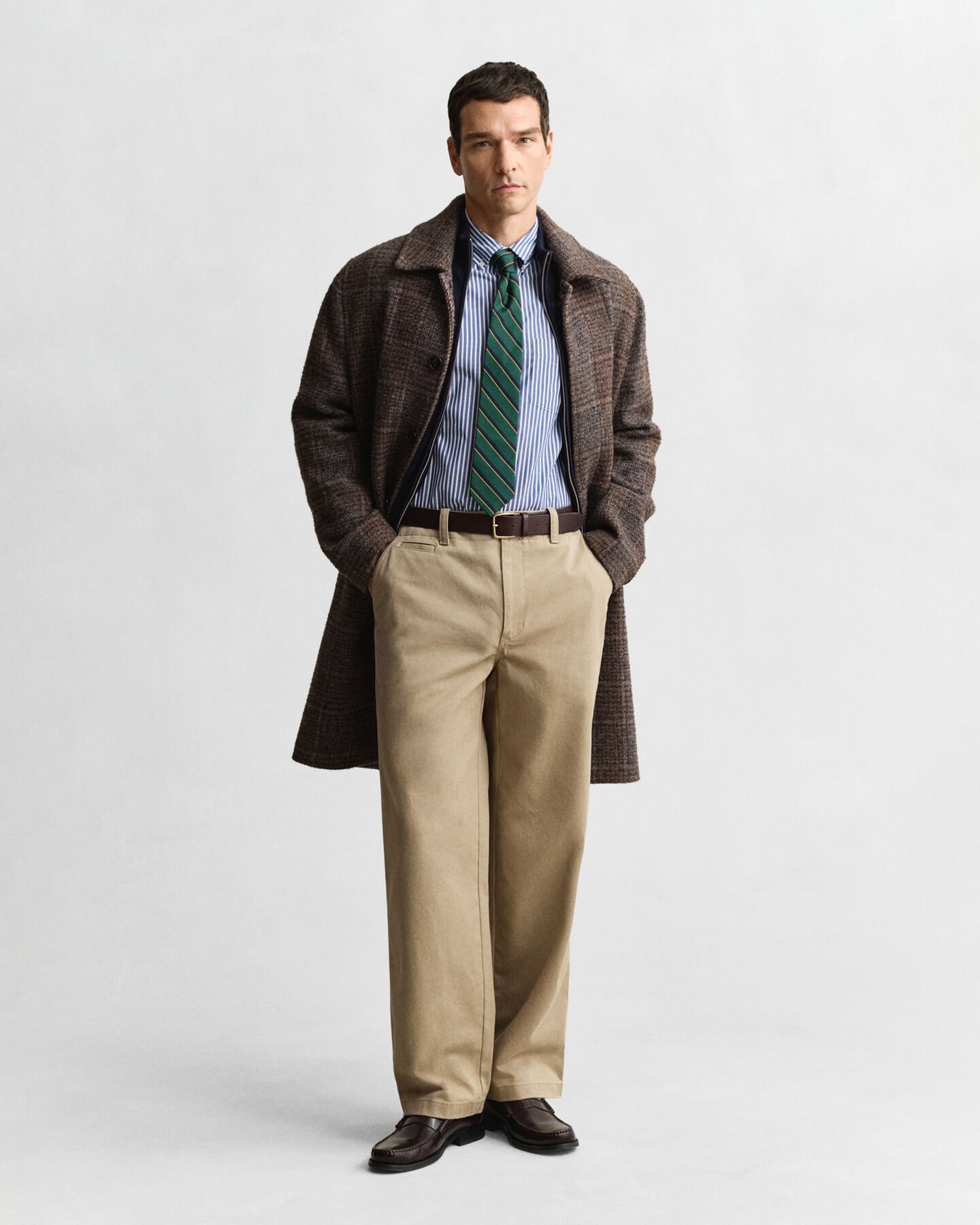 Regular Fit Classic overhemd met strepen van poplin