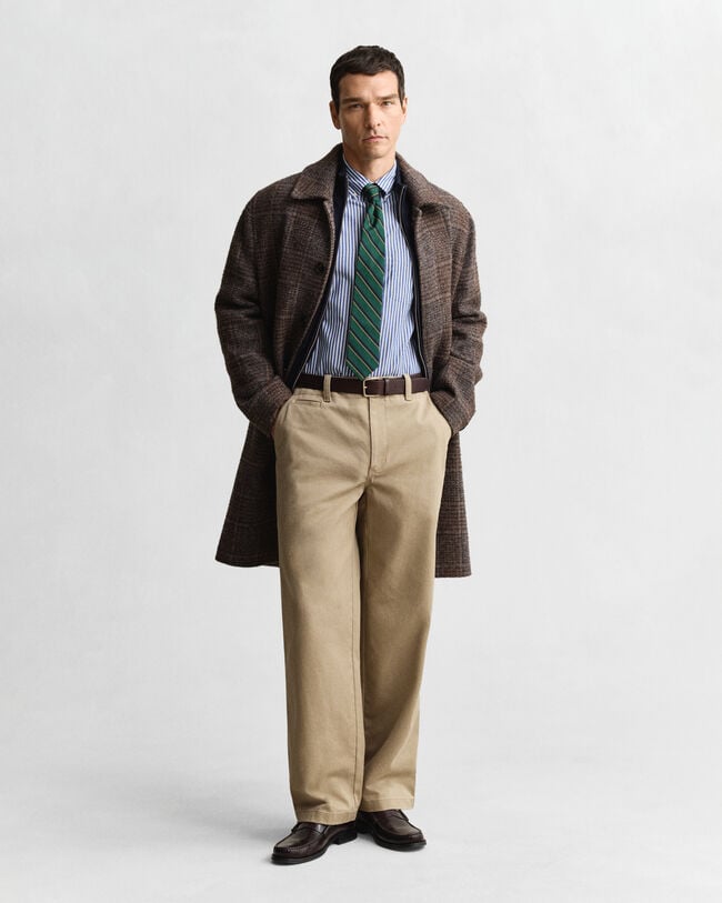 Regular Fit Classic overhemd met strepen van poplin