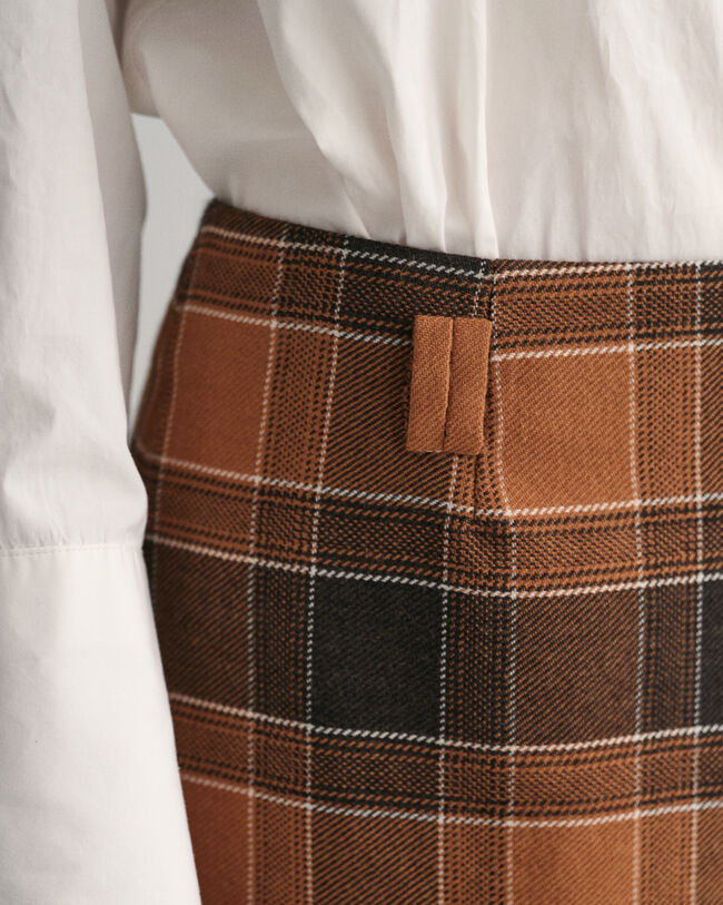 Geruite wollen minirok