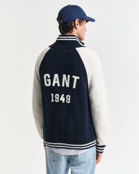 Vest met rits van oneffen katoen