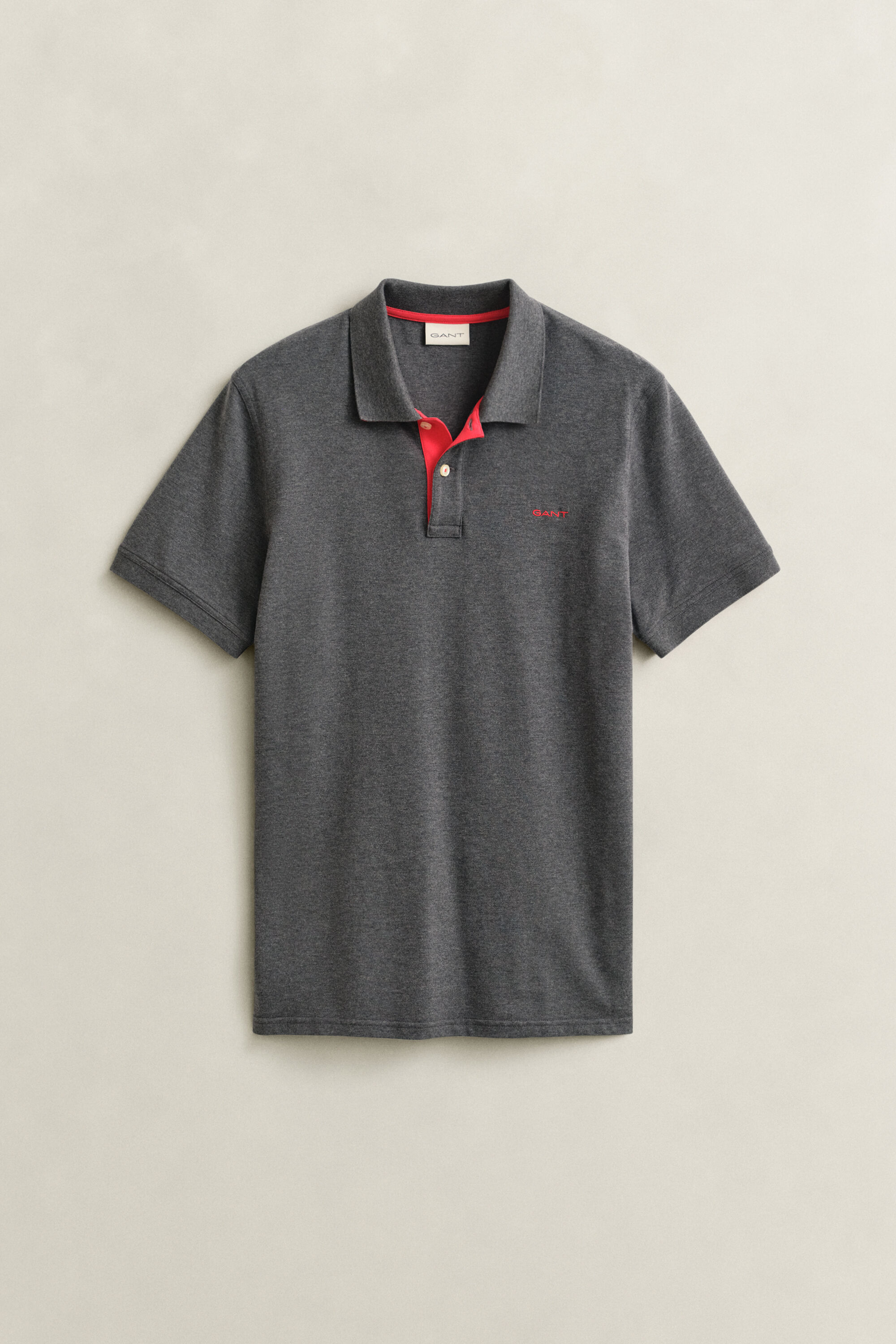 Piqué poloshirt met contrasterend detail