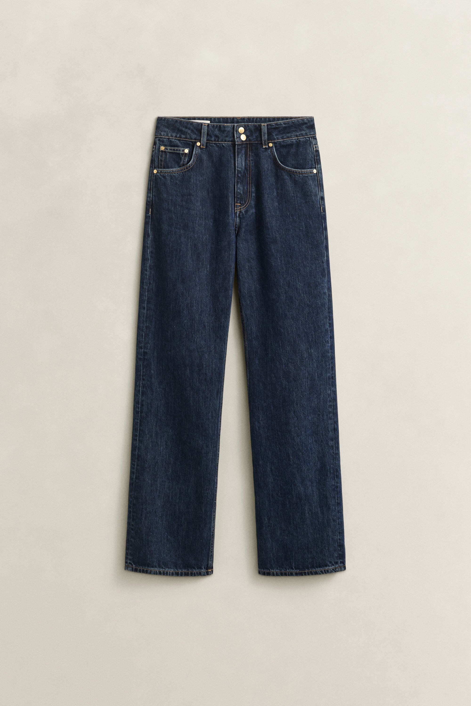 Relaxed jeans met knopen