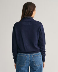 Metallic polosweater