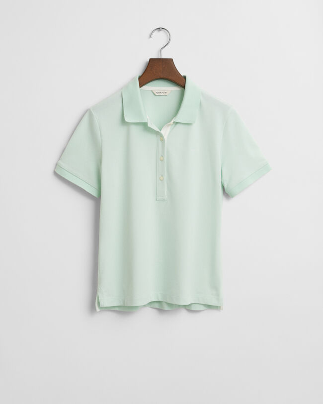 Contrast kraag piqu&eacute; poloshirt