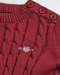 Baby Girl kabelgebreide jurk van katoen