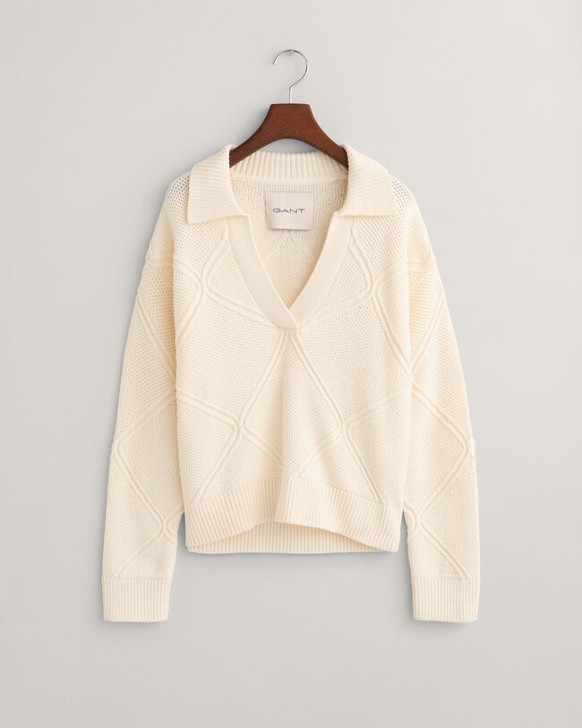 Textured gebreide Rugger