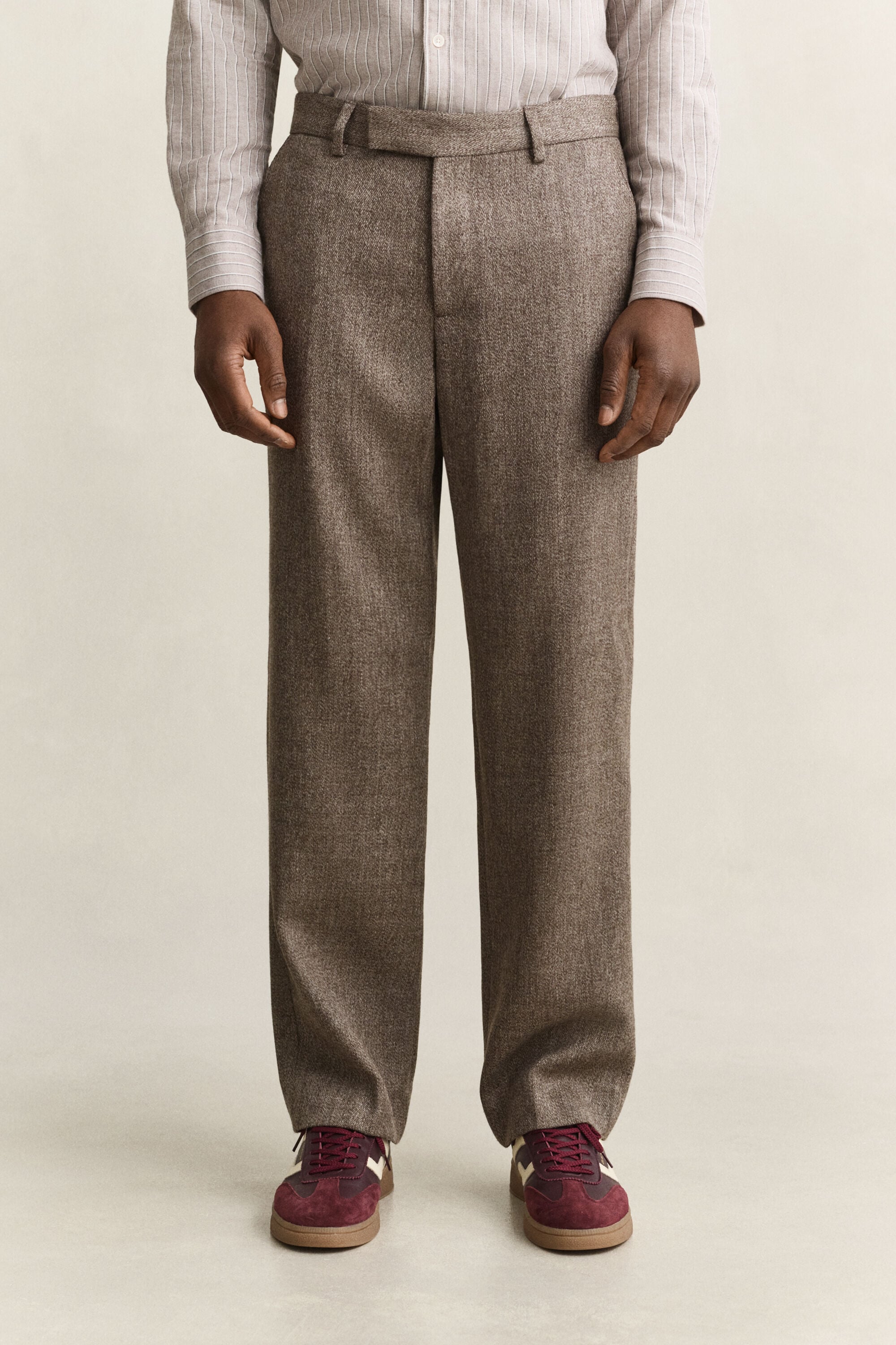 Gemêleerde wollen broek