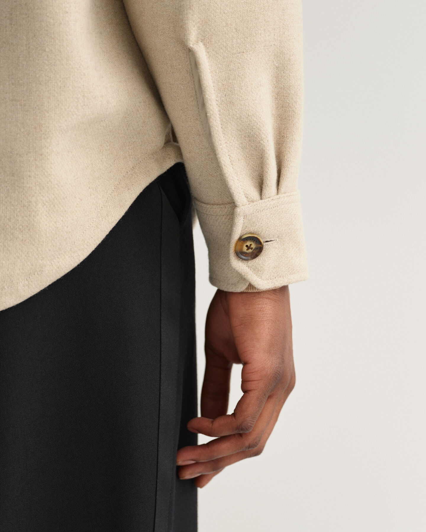 Overshirt van wolmix