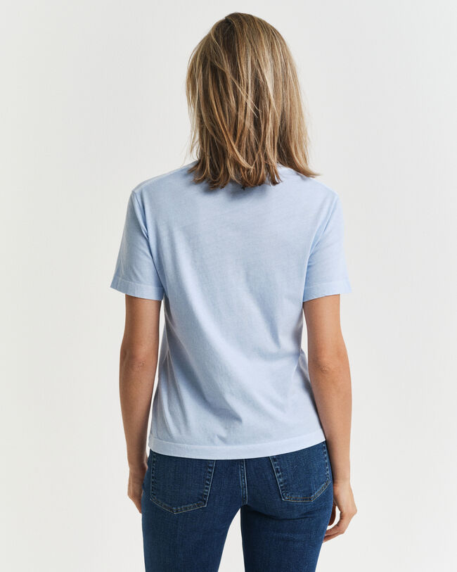 Sunfaded T-shirt met ronde hals