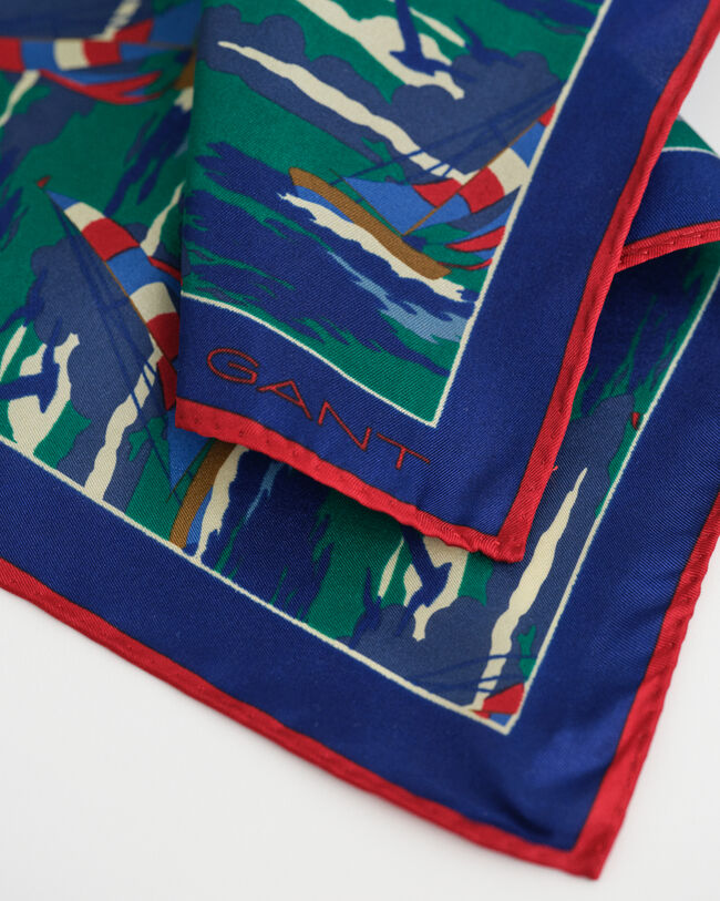 Zijden pochet met Sailing-print