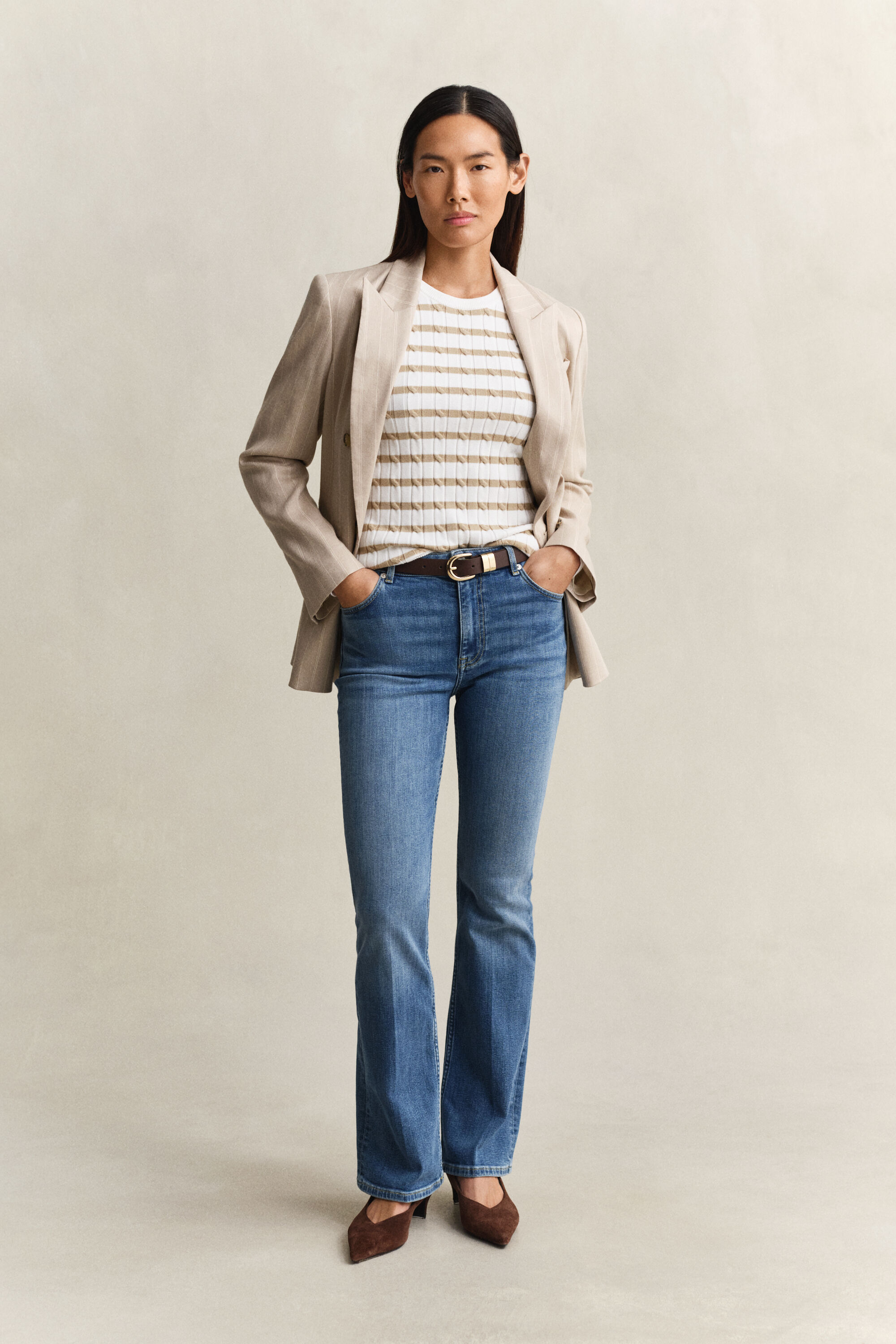 Flared jeans met stretch