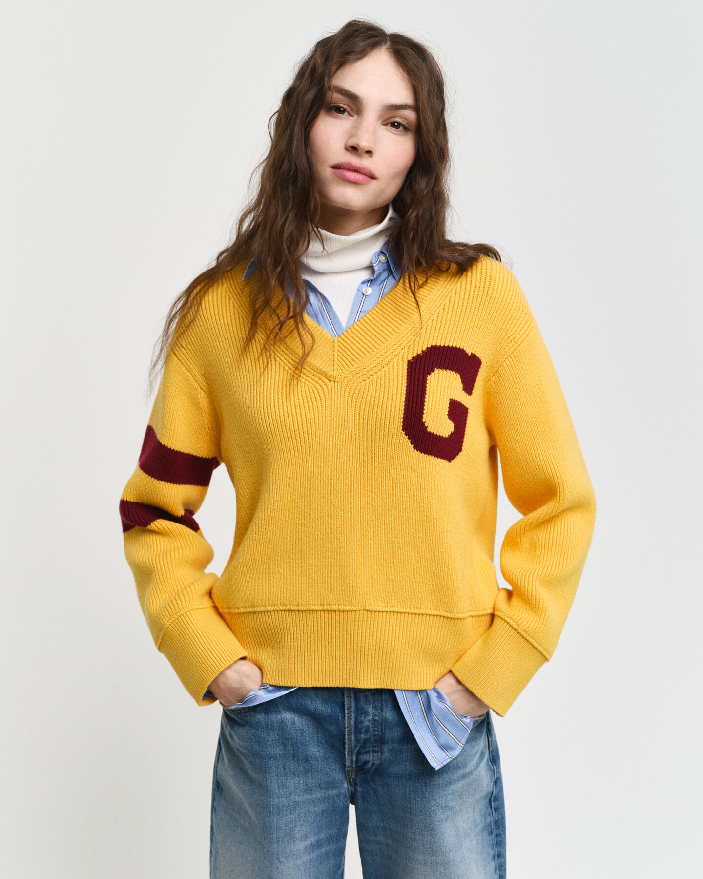 GANT Varsity trui met V-hals