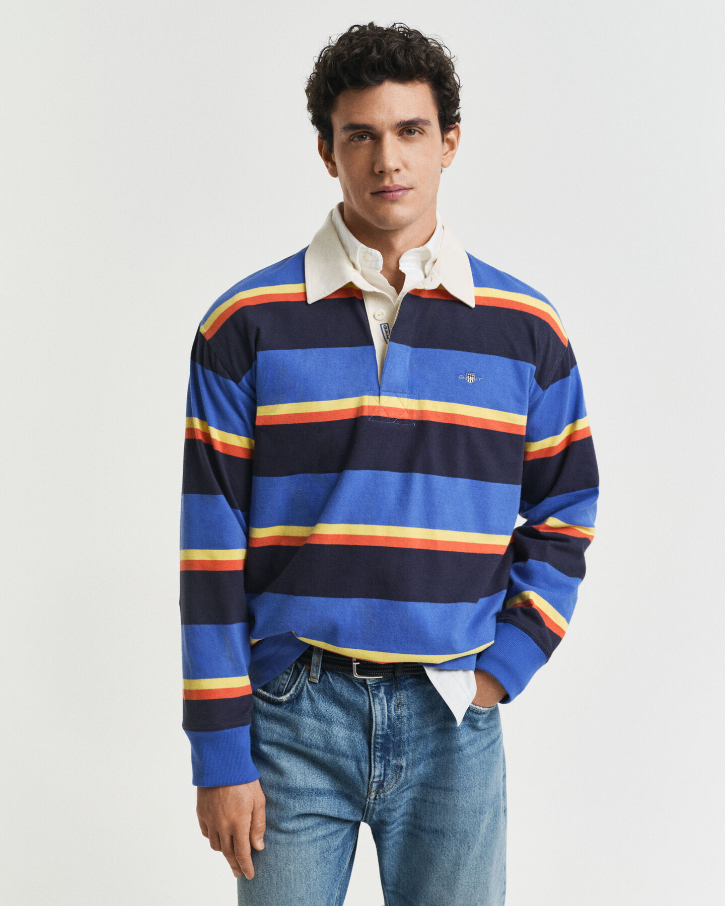 Heavy Rugger met gekleurde strepen