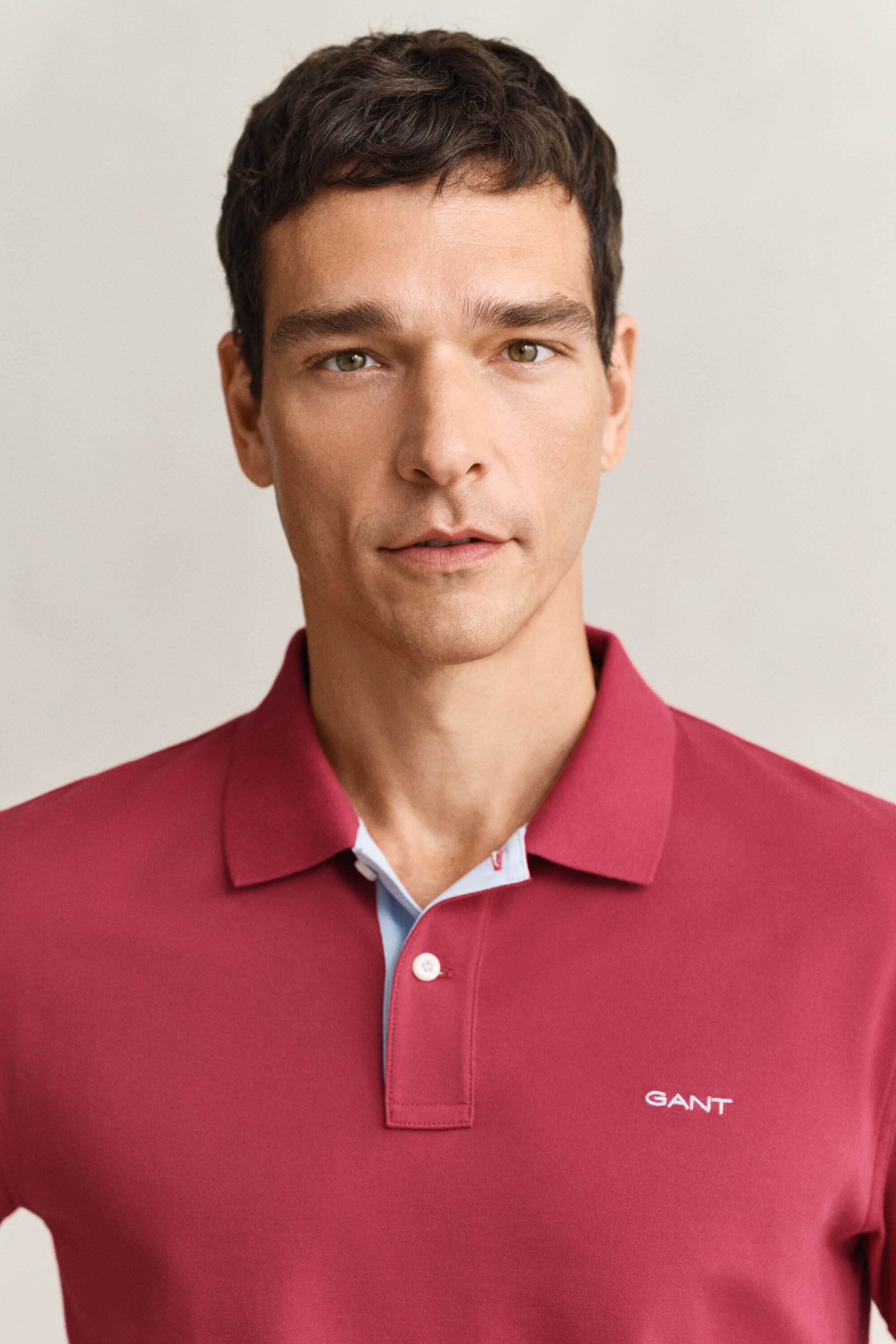 Piqué poloshirt met contrasterend detail