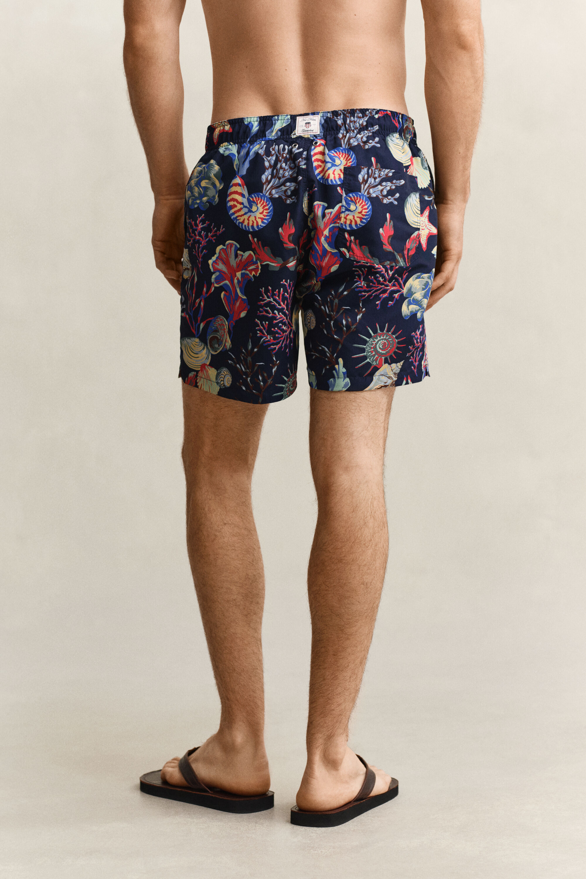Zwemshort met zeewierprint