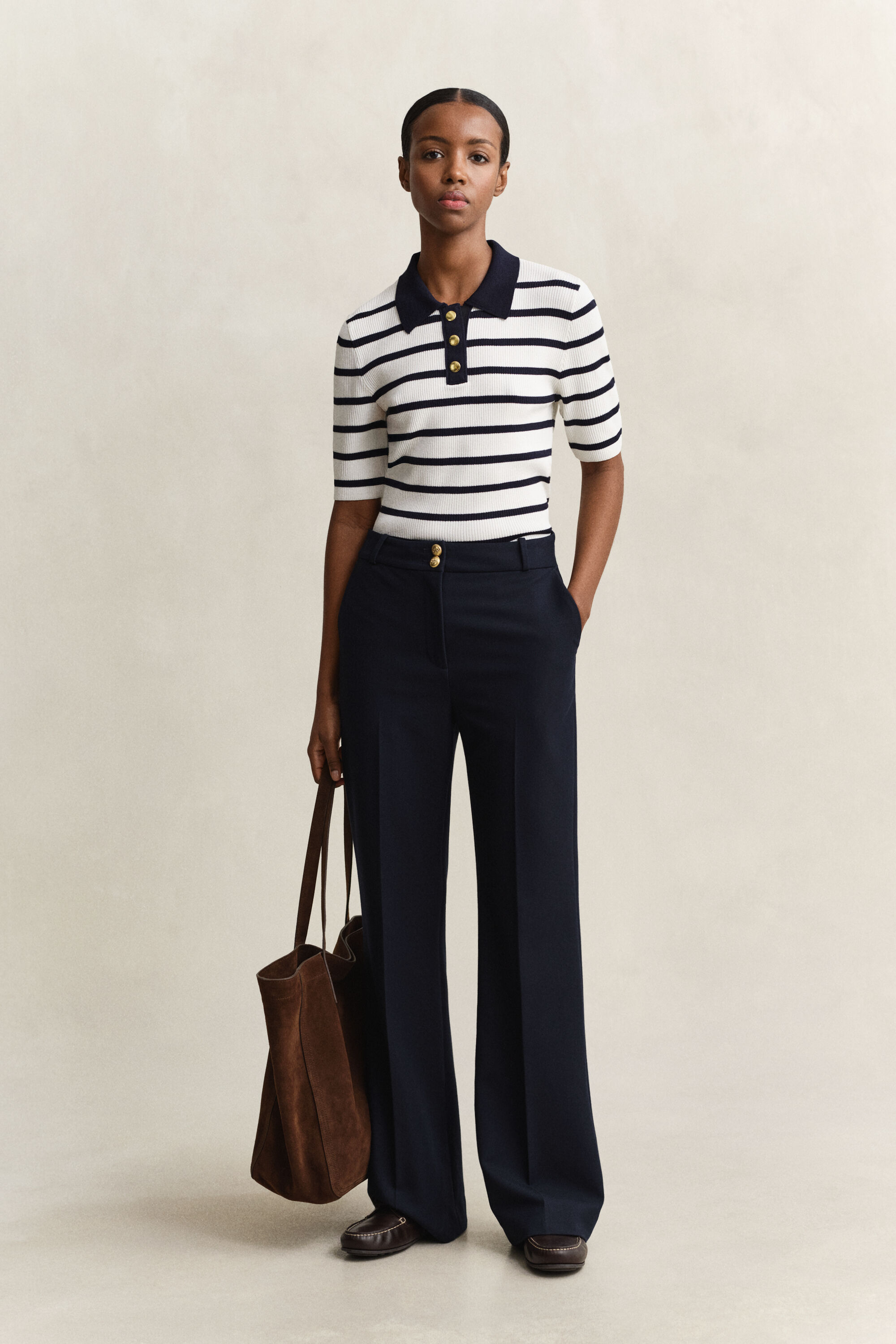 Gebreide Rugger met strepen