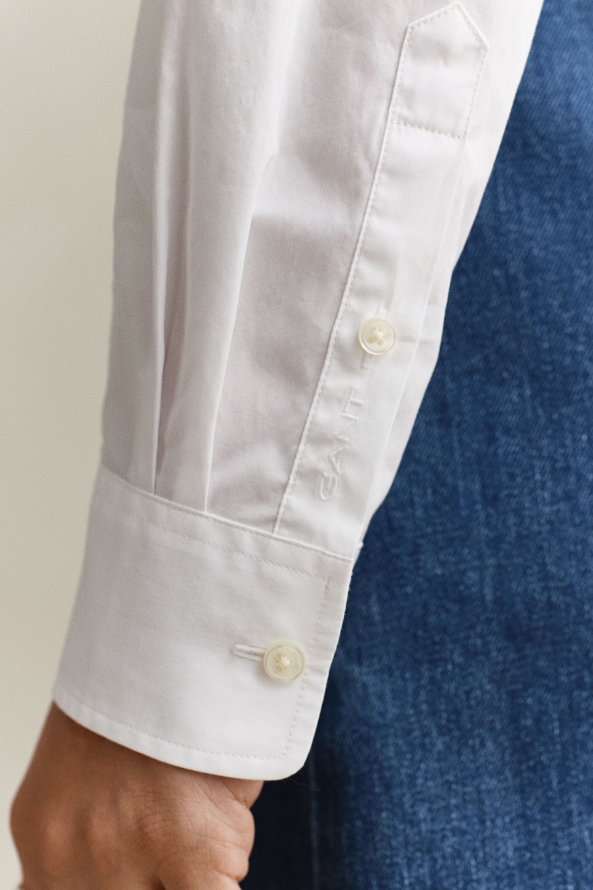 Katoenen overoverhemd met ruches