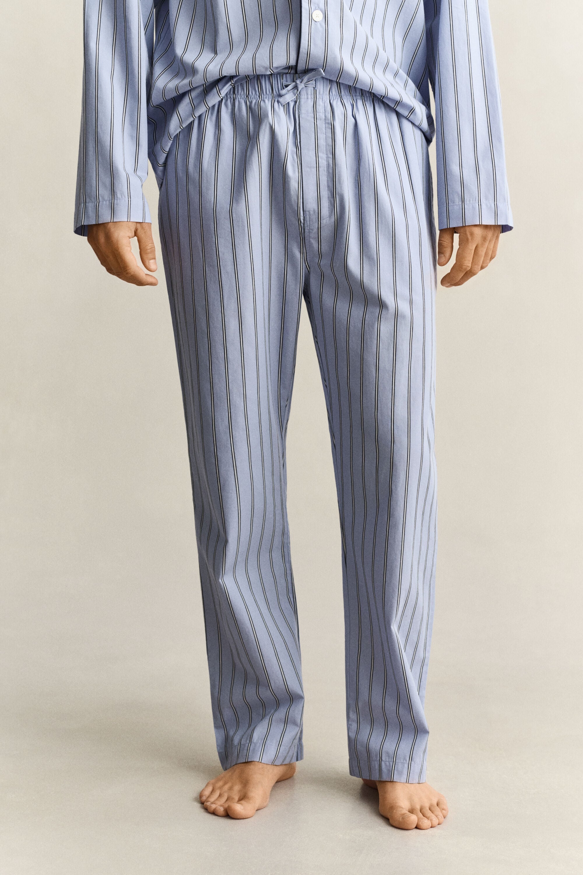 Gestreepte pyjama van poplin