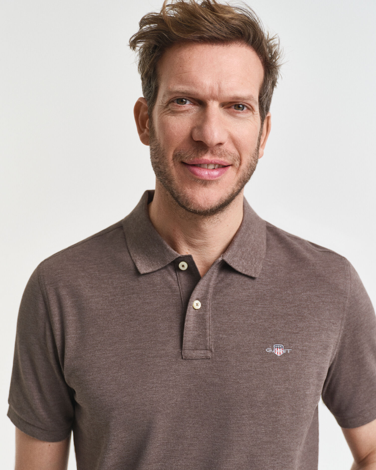 Regular Fit Shield piqué poloshirt