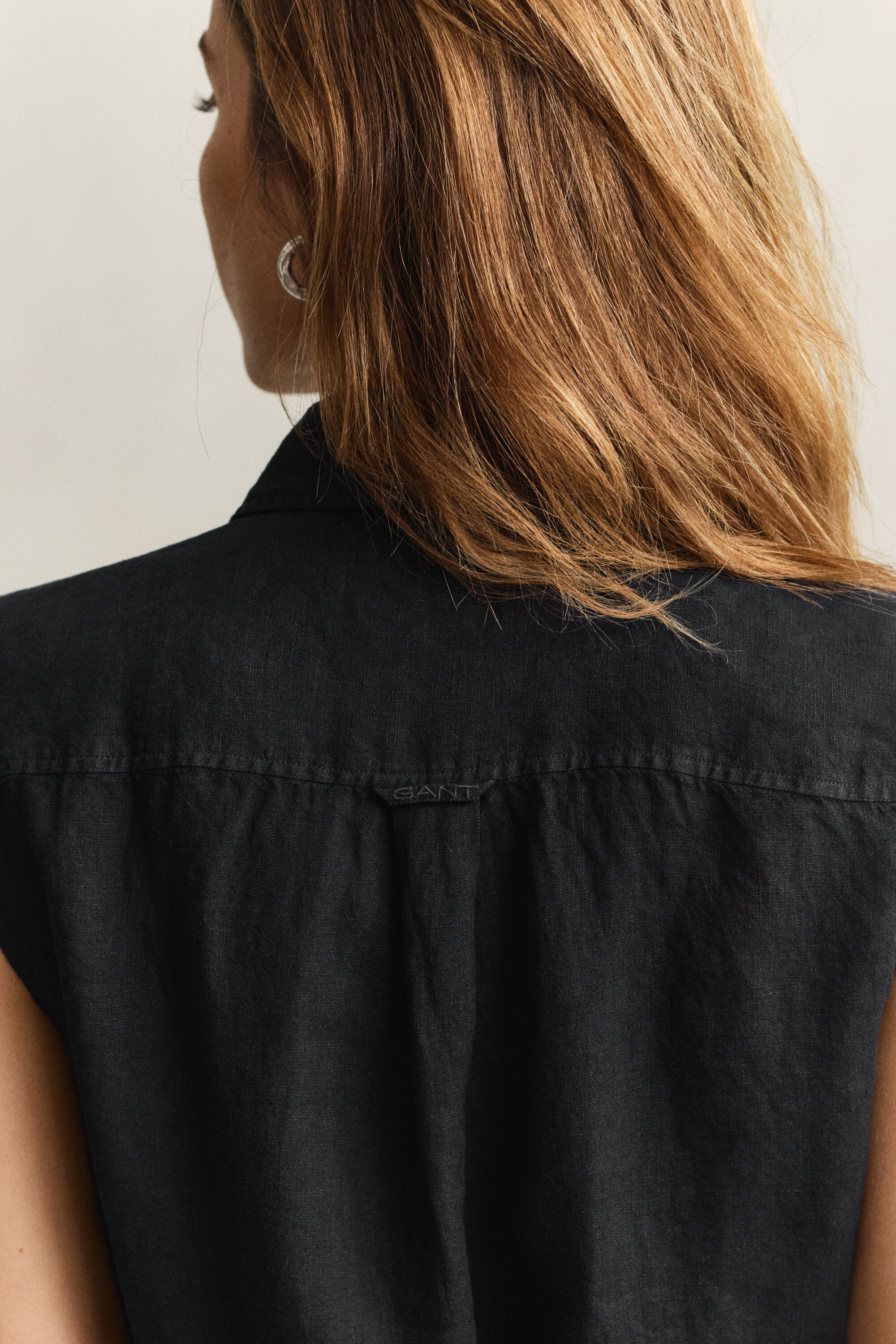 Mouwloze linnen jurk