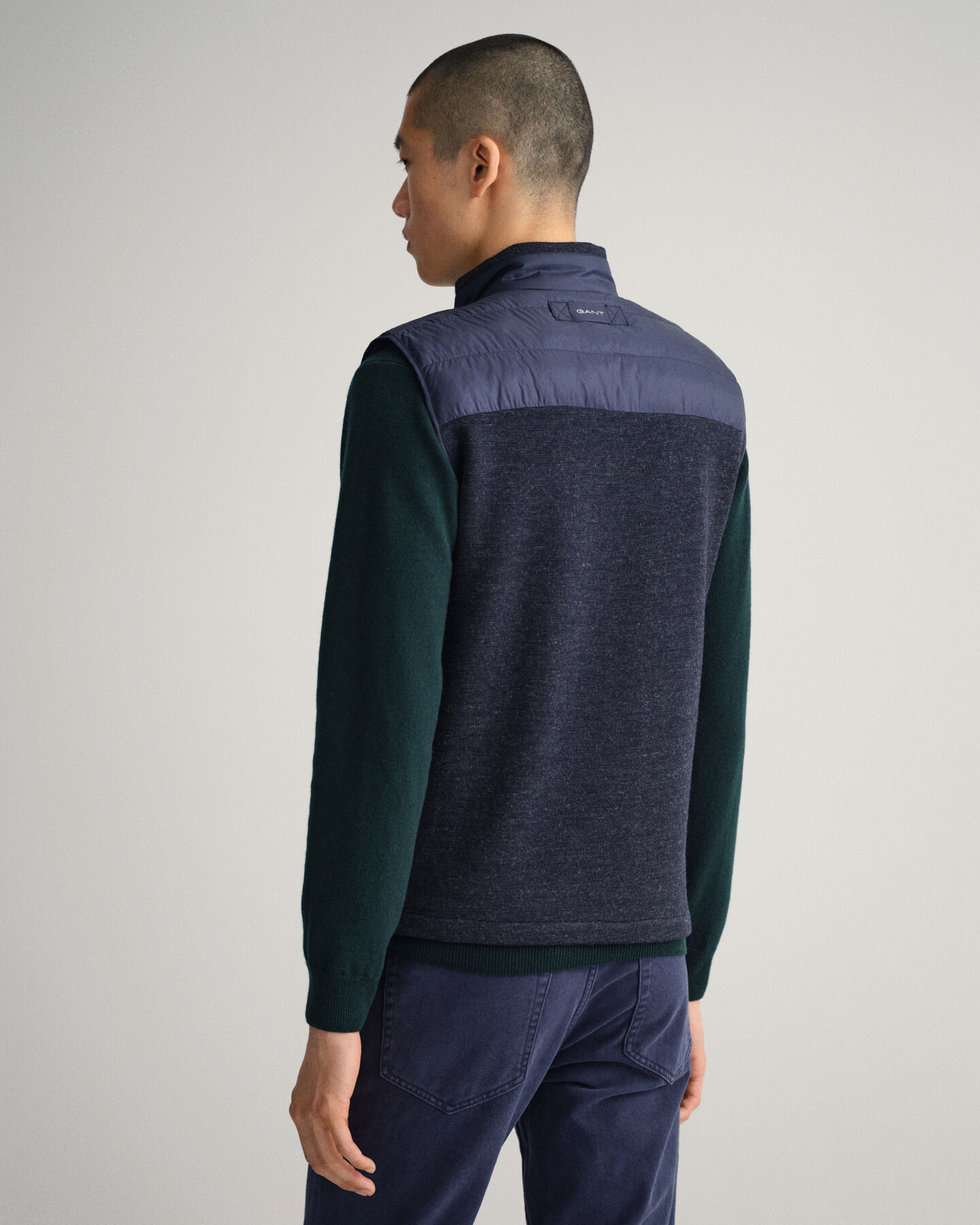 Mixed Media licht gevoerde bodywarmer