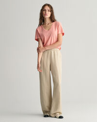 Relaxed Fit Pull-On broek van linnenmix