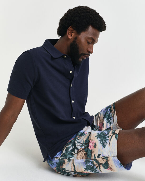 Overhemd met korte mouwen en textuur