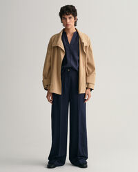 Relaxed Fit blouse van katoen en zijde